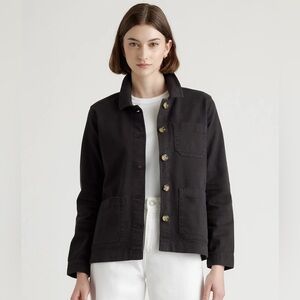 Quince Women’s Organic Comfort Stretch Chore Jacket Black Large